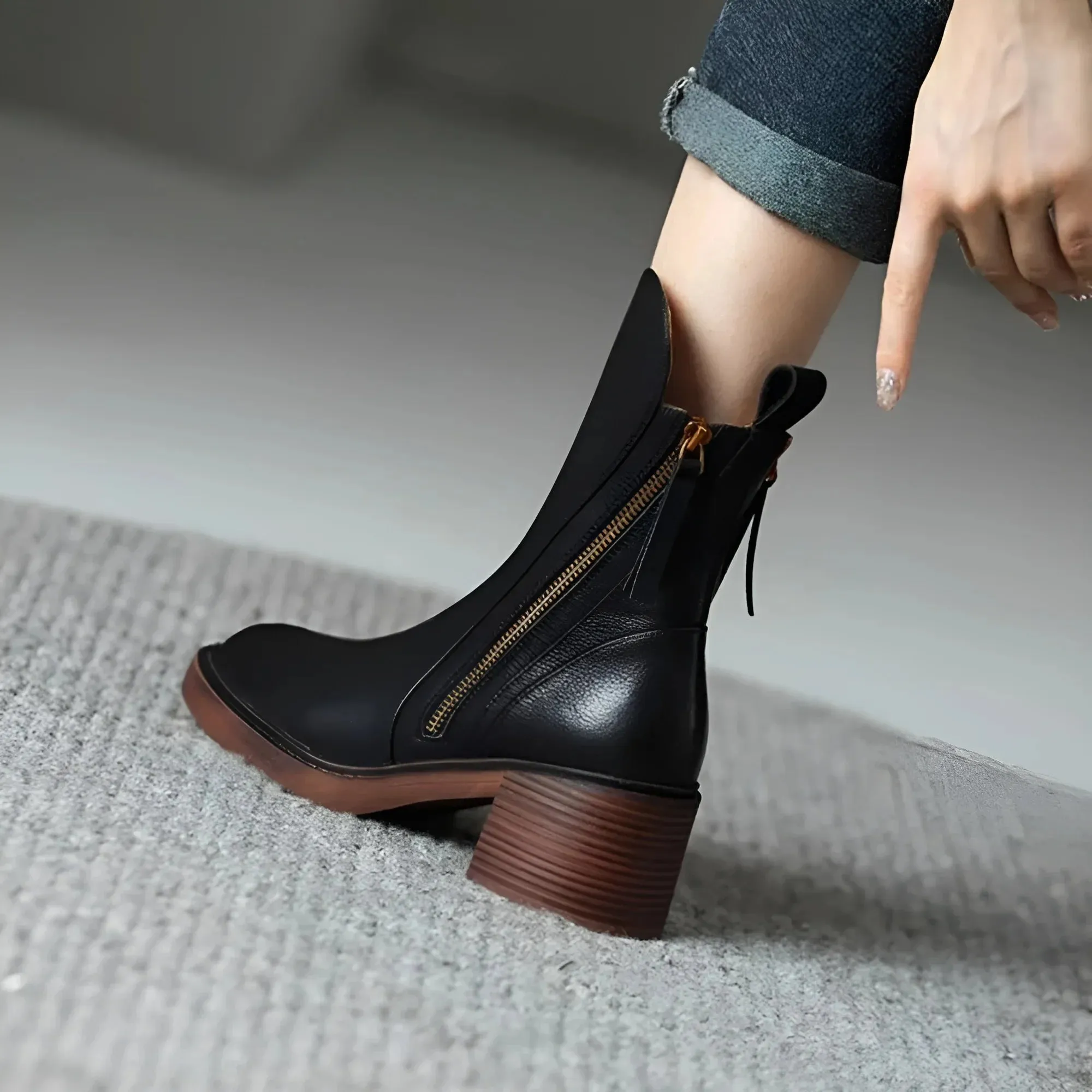 Anna – Bottines en cuir