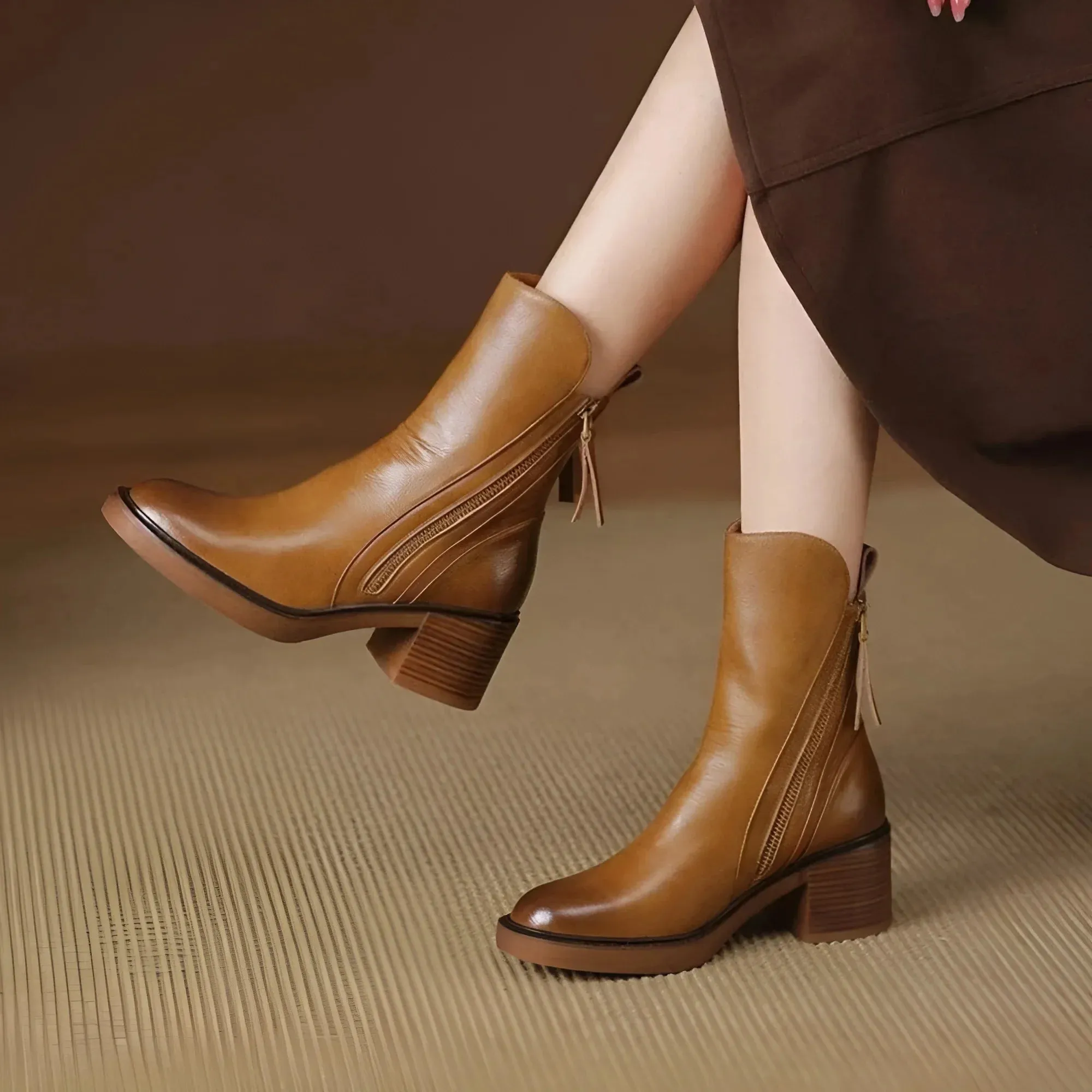 Anna – Bottines en cuir