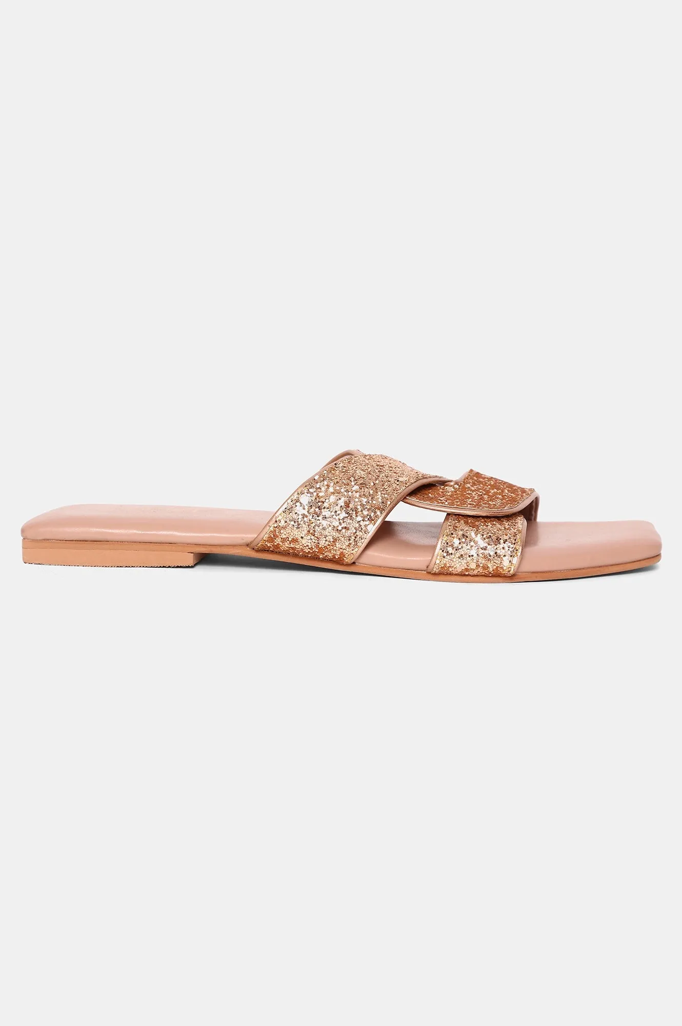 AURELIA ROSE GOLD Square Toe Flat-ZMAE
