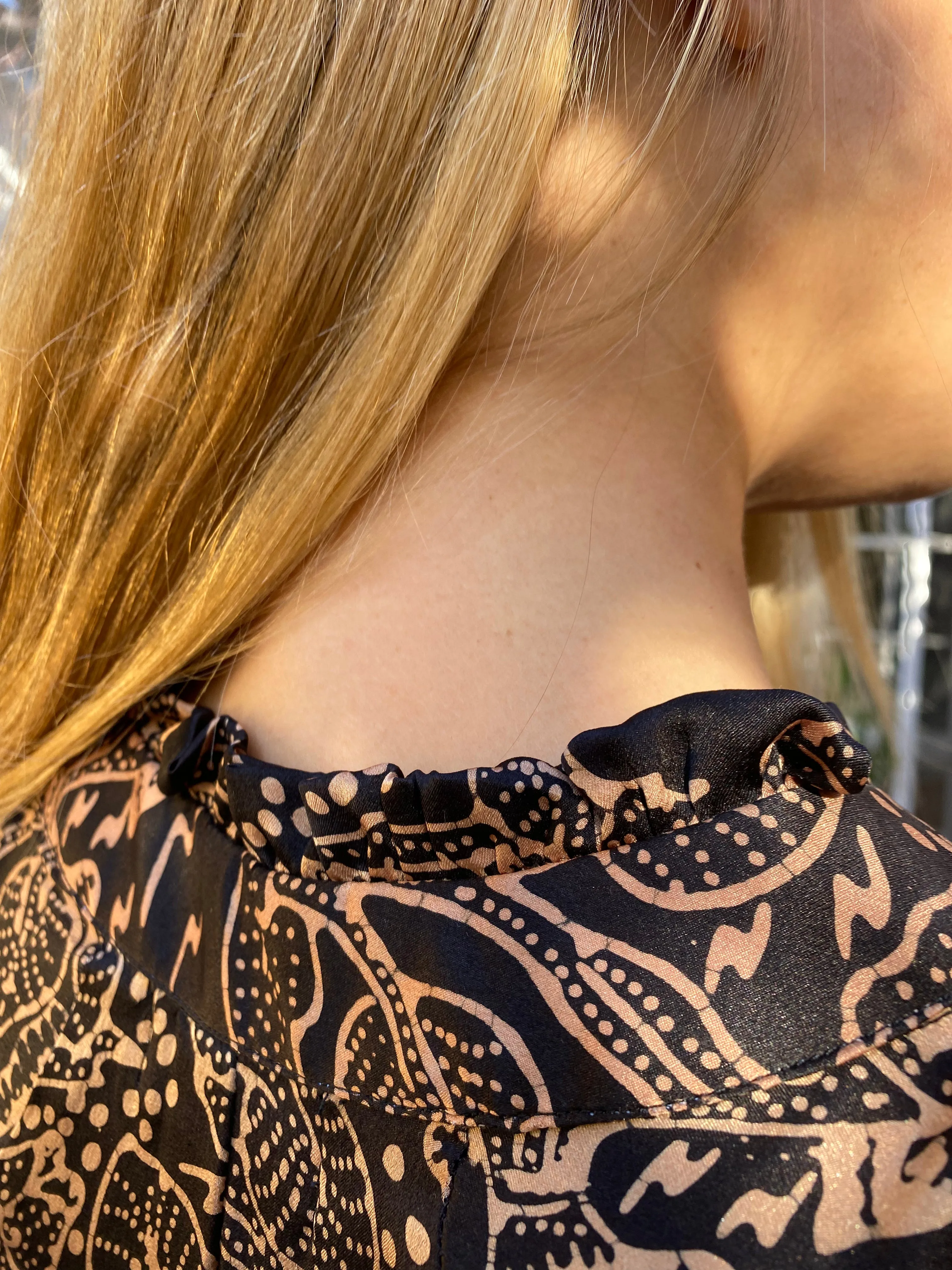 Azrou Silk Dress - Leaf