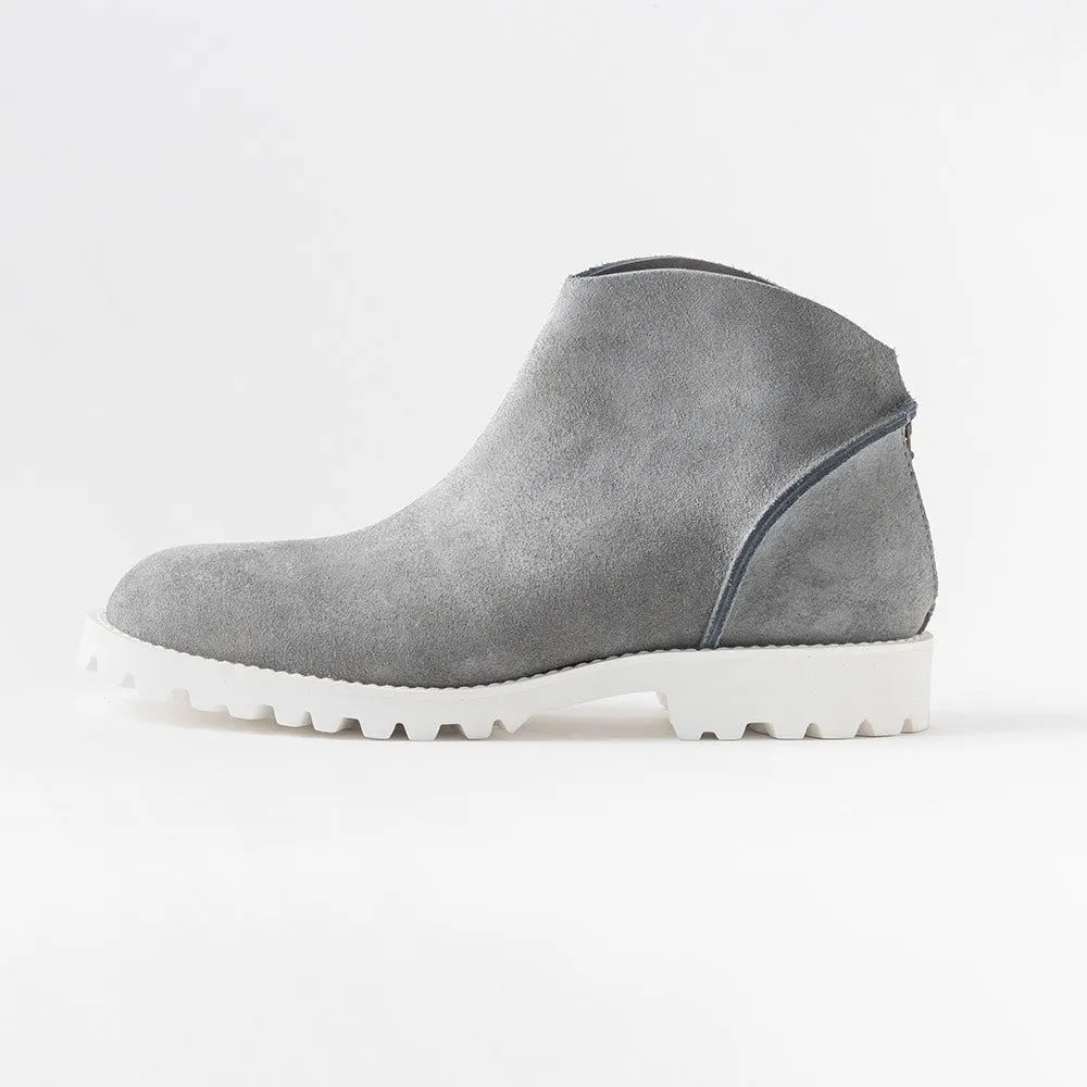 BACK ZIP BOOTS　ALL GRAY