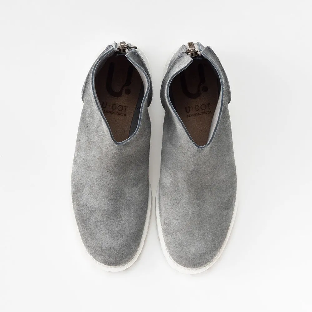 BACK ZIP BOOTS　ALL GRAY