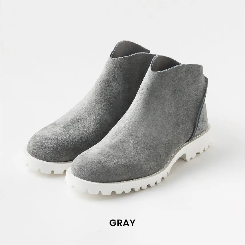 BACK ZIP BOOTS　ALL GRAY