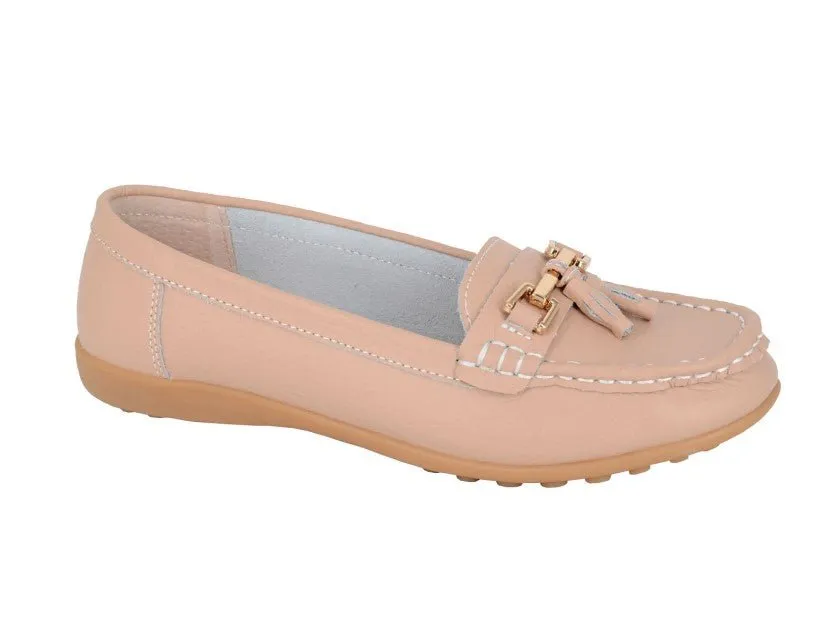 Boulevard L748BE Womens Tassle Loafer