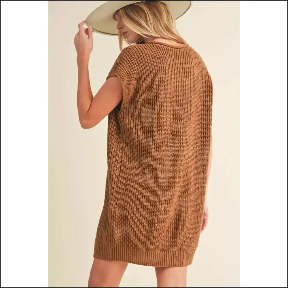 Camel v Neck Mini Sweater Dress: Needful Things' Sweater Weather ! 😈
