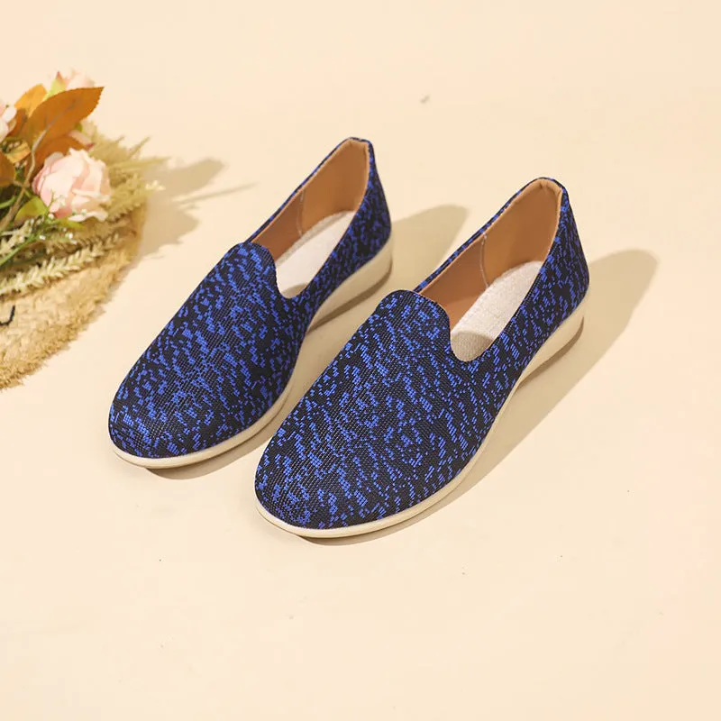 Contrast Round Toe Slip-Ons