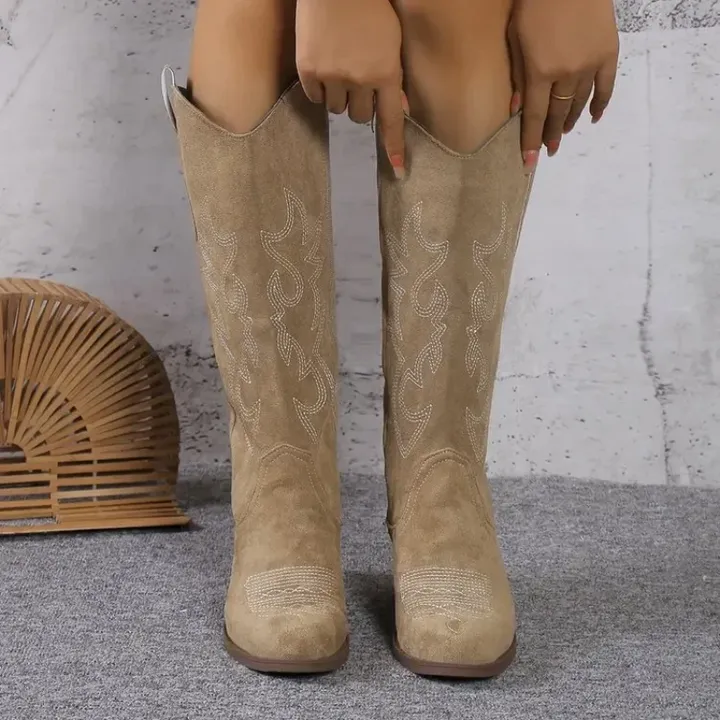 Cooper Classic Suede Cowboy Boots for Women