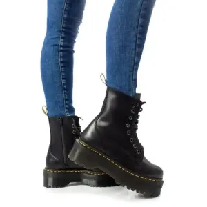 Dr. Martens Women's Black Leather Lace-Up Boots Size 4