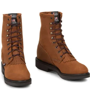 Justin Boots  Men's Conductor Hazel Brown Cowhide Round Toe