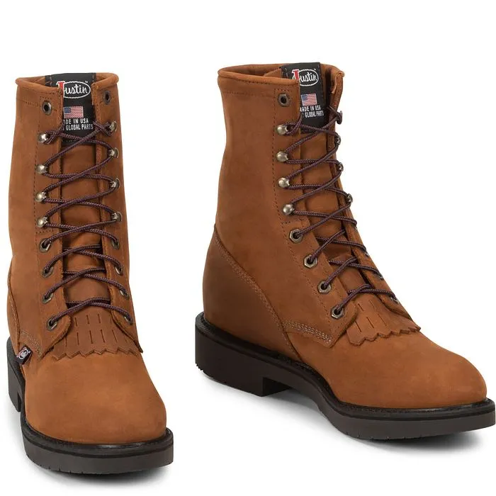 Justin Boots  Men's Conductor Hazel Brown Cowhide Round Toe