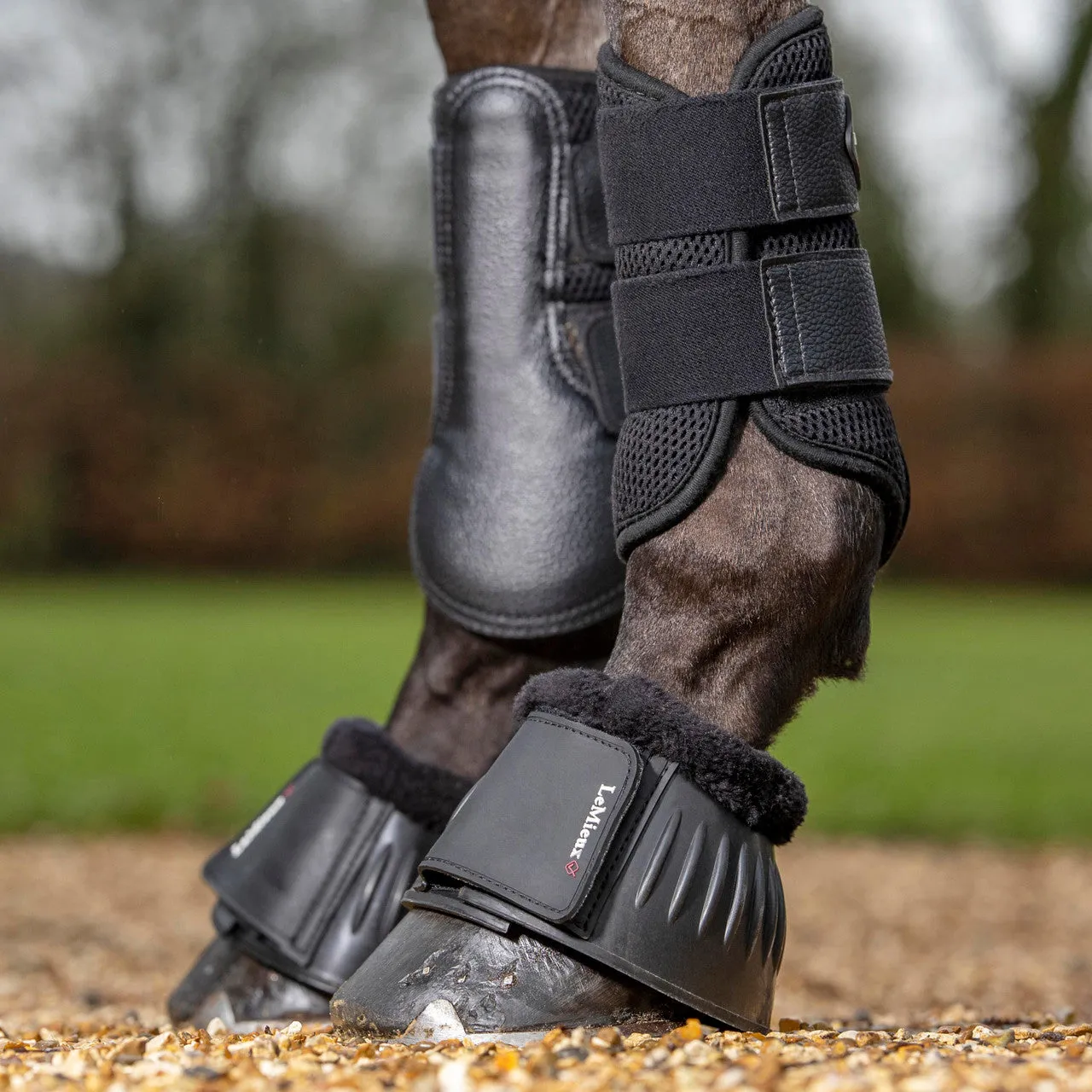 LeMieux Rubber Bell Boots with Fleece