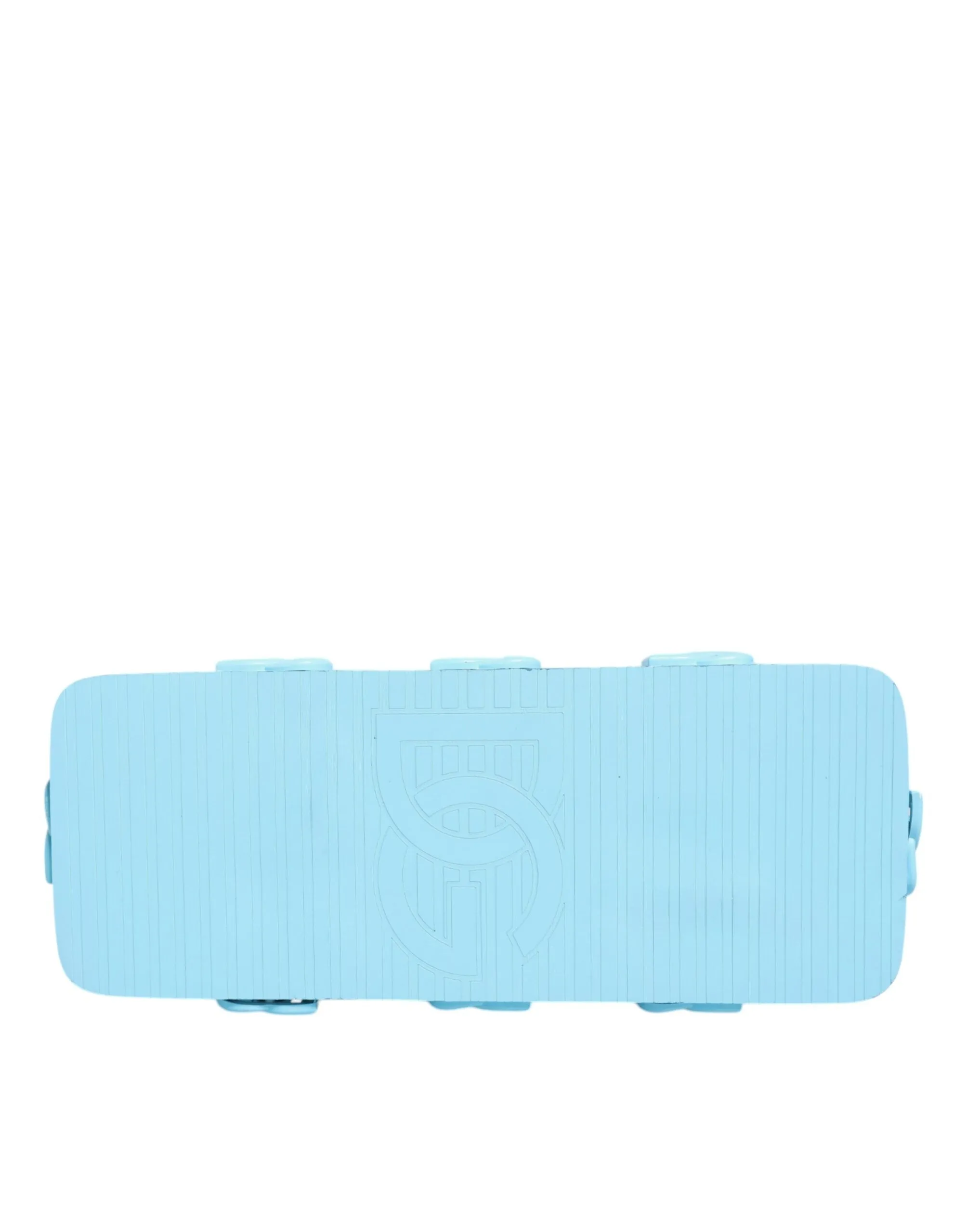 Light Blue Rubber Slides Flats Sandals Shoes