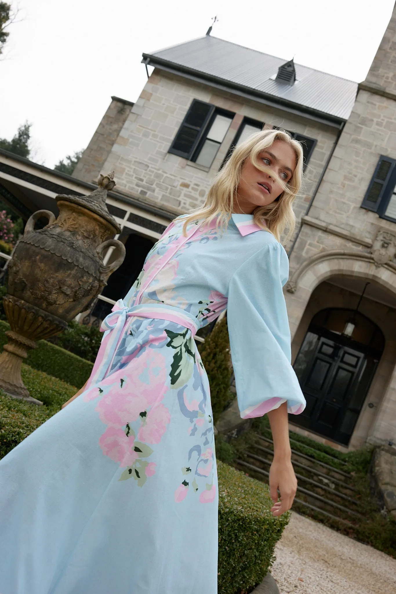 LUCILLE DRESS IN POWDER LE FRUIT