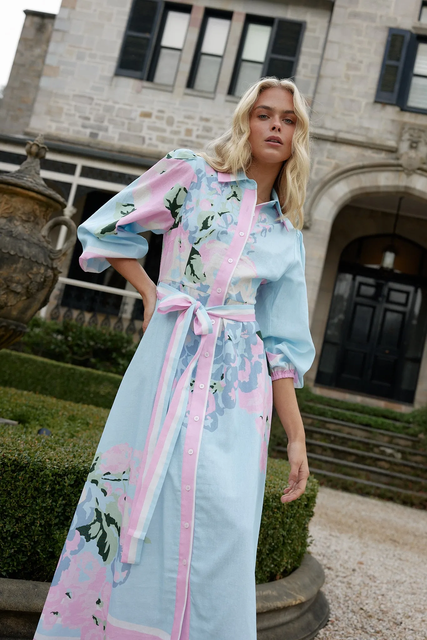 LUCILLE DRESS IN POWDER LE FRUIT