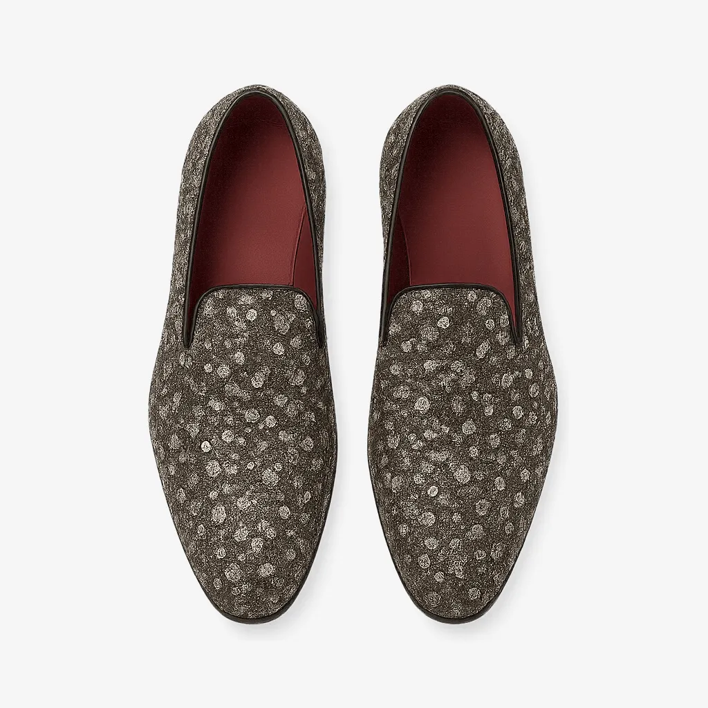 LumiNovi | The Sequin Textile Loafers