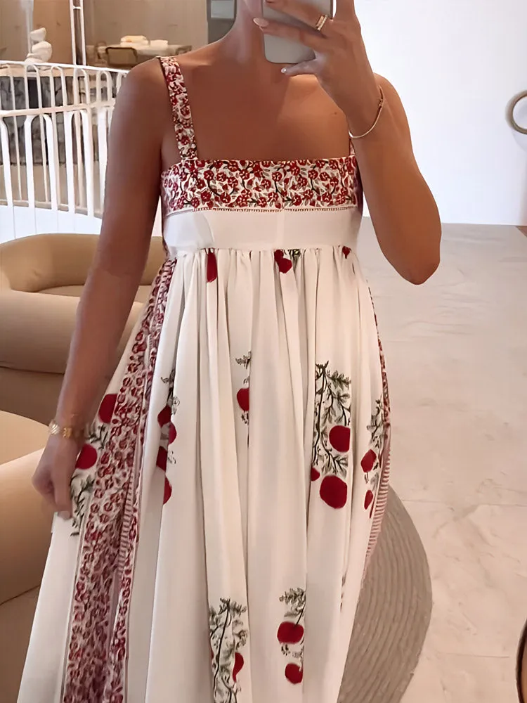 Maggie Trendy Floral Print Maxi Dress