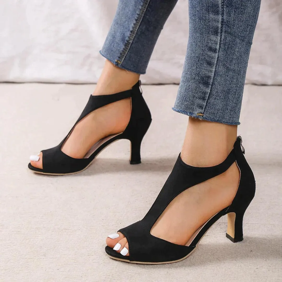 Mason | Orthopedic Cutout Heels – Elegant Supportive Sandals for Women