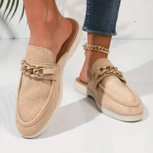 Mason | Women’s Summer Beige Loafers – Summer Slip-On Loafers