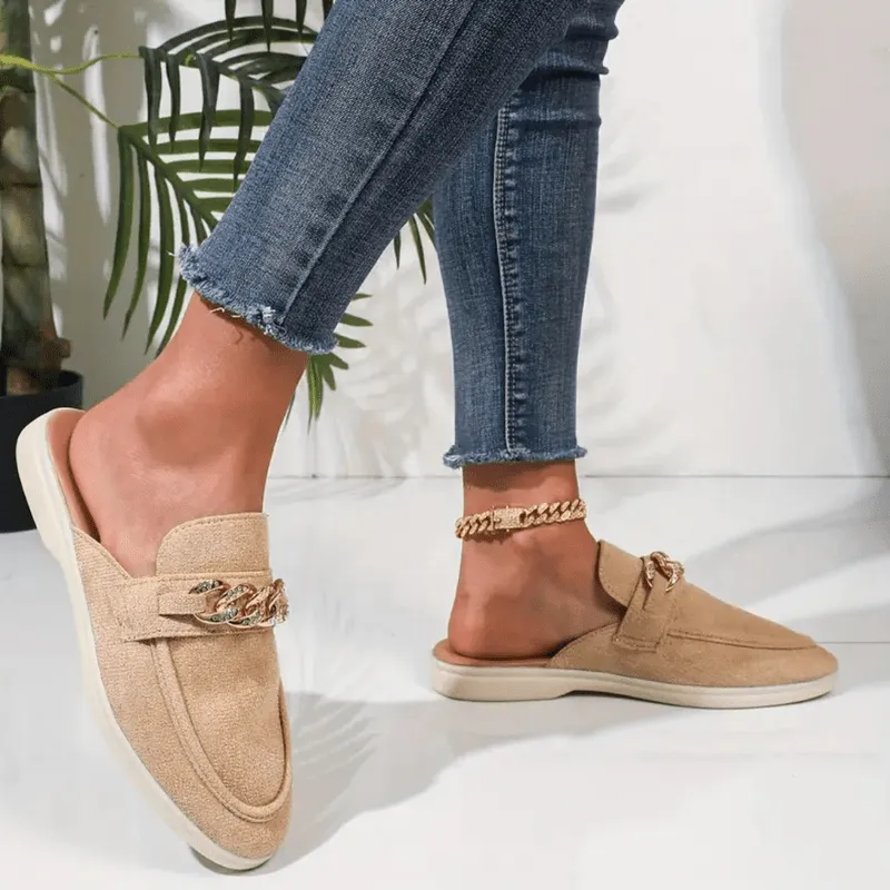 Mason | Women’s Summer Beige Loafers – Summer Slip-On Loafers