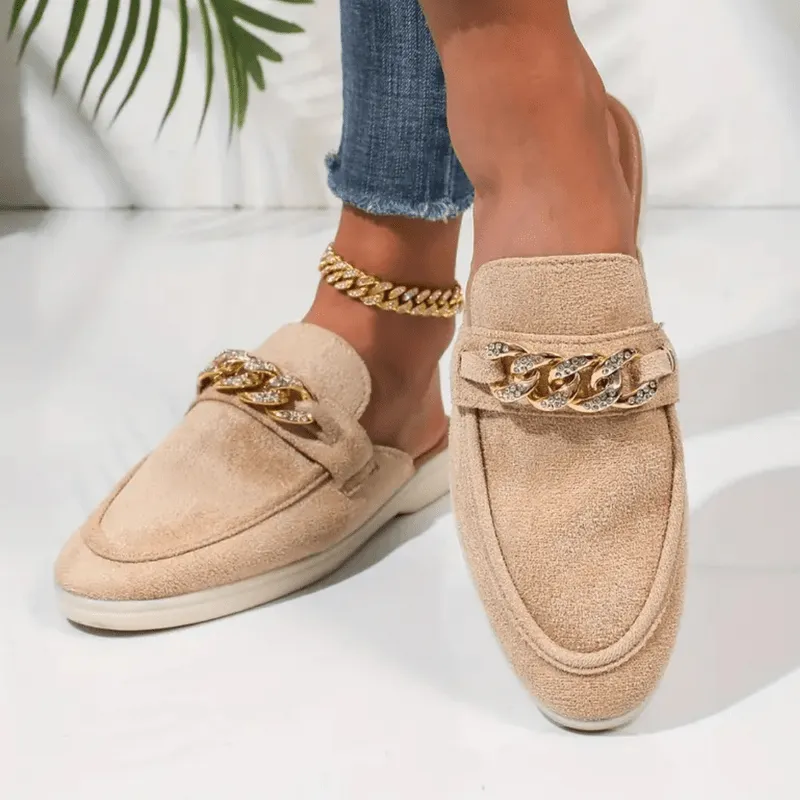 Mason | Women’s Summer Beige Loafers – Summer Slip-On Loafers