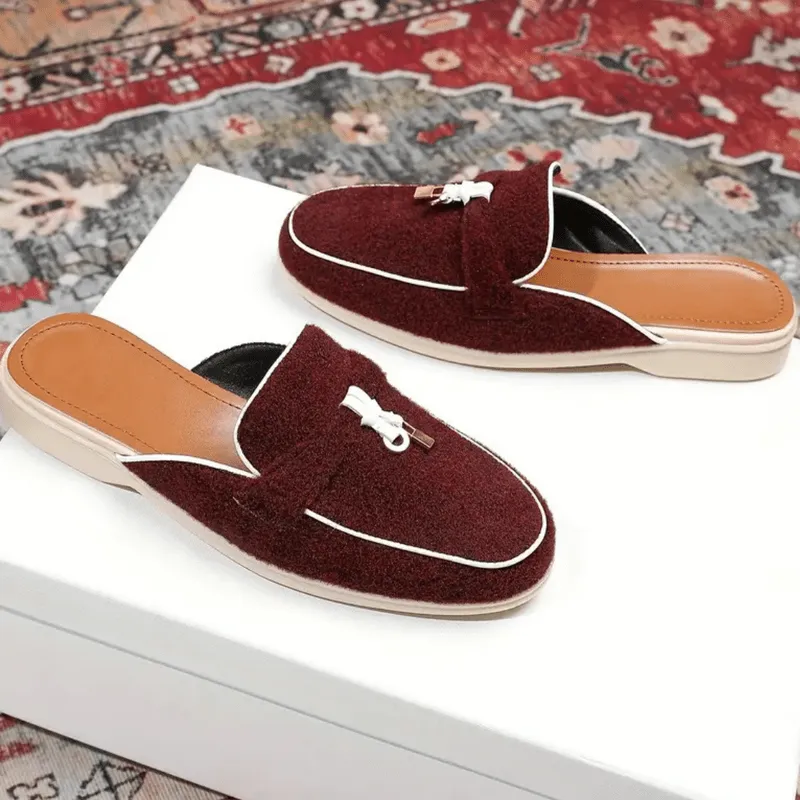 Mason | Women’s Summer Burgundy Loafers – Summer Slip-On Loafers