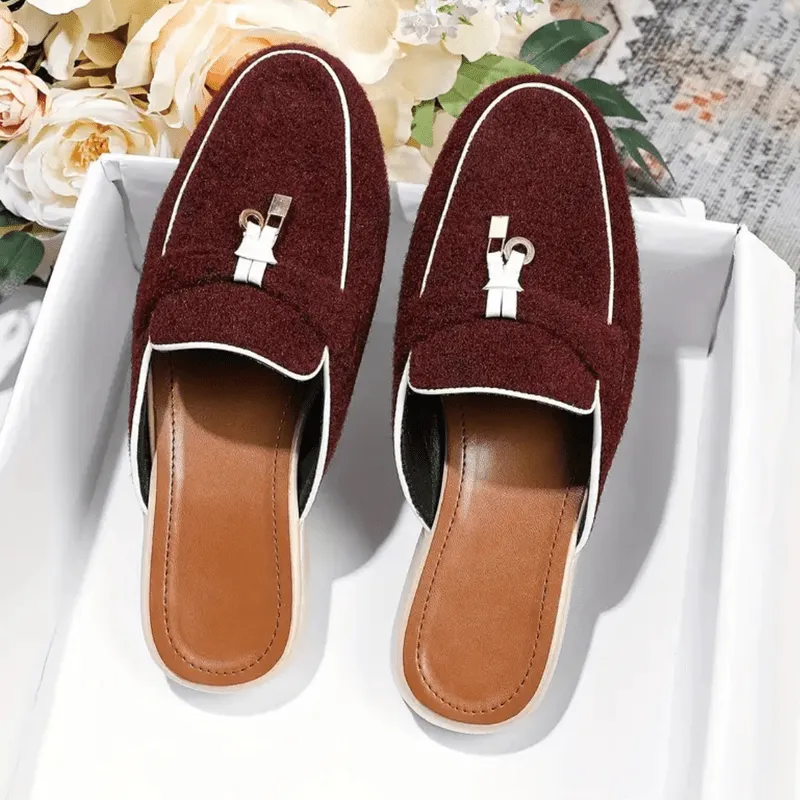 Mason | Women’s Summer Burgundy Loafers – Summer Slip-On Loafers
