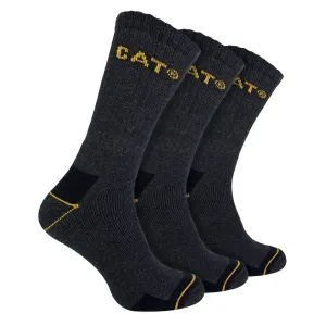 Mens 3 Pack Real Work Socks with Cushioned Heel & Toe
