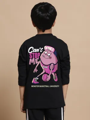 Monster Basketball Over-Sized Sweatshirt For Boys & Girls (Black)