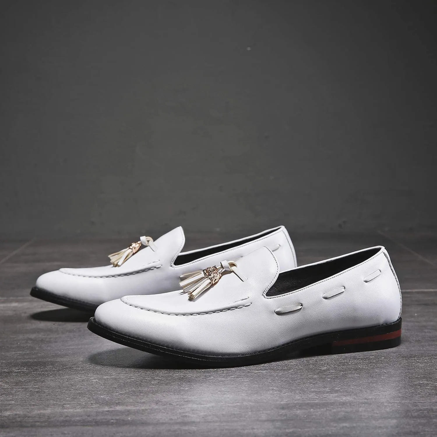 NXY Black Men's Loafers and Slip On丨Luxury Tassel Mens Dress Shoes &amp; Elegant Casual Boat Shoes Size 7-13