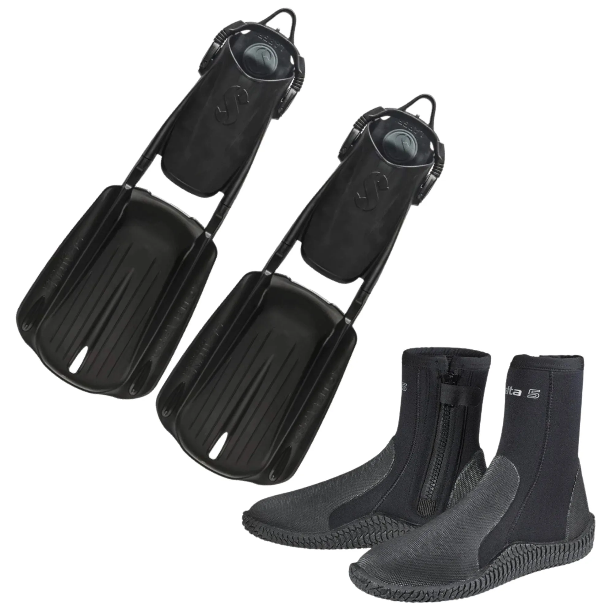 Scubapro Seawing Supernova Fins   Delta Diving Boots Package