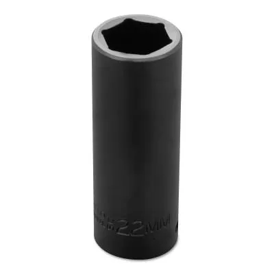 Stanley?? Products Torqueplus Metric Deep Impact Sockets 1/2 in, 1/2 in Drive, 22 mm, 6 Points, 7322M