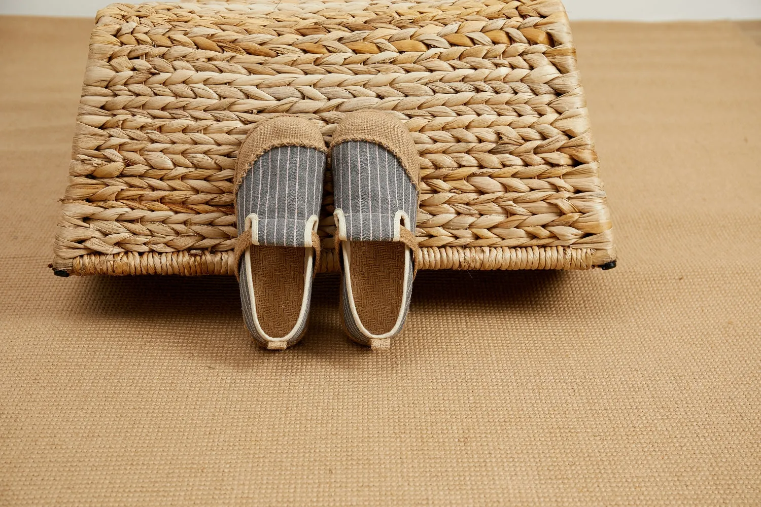 Stripe Strap-Accent Espadrilles Loafers - Women