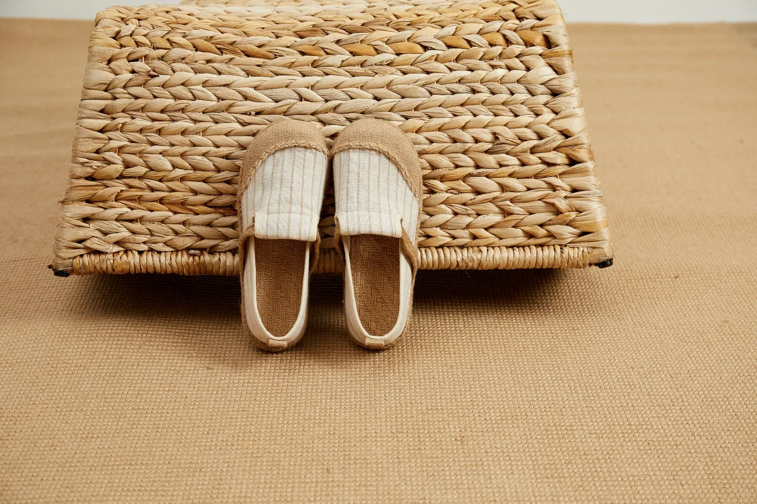 Stripe Strap-Accent Espadrilles Loafers - Women