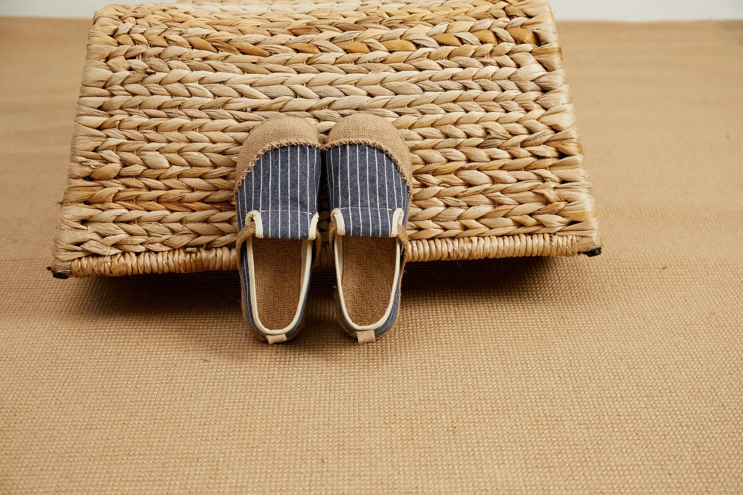 Stripe Strap-Accent Espadrilles Loafers - Women
