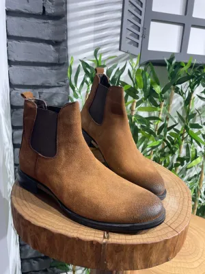 Tan Suede Chelsea Boots