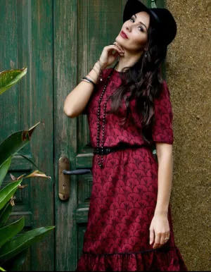 Vintage Fan Dress - XSmall