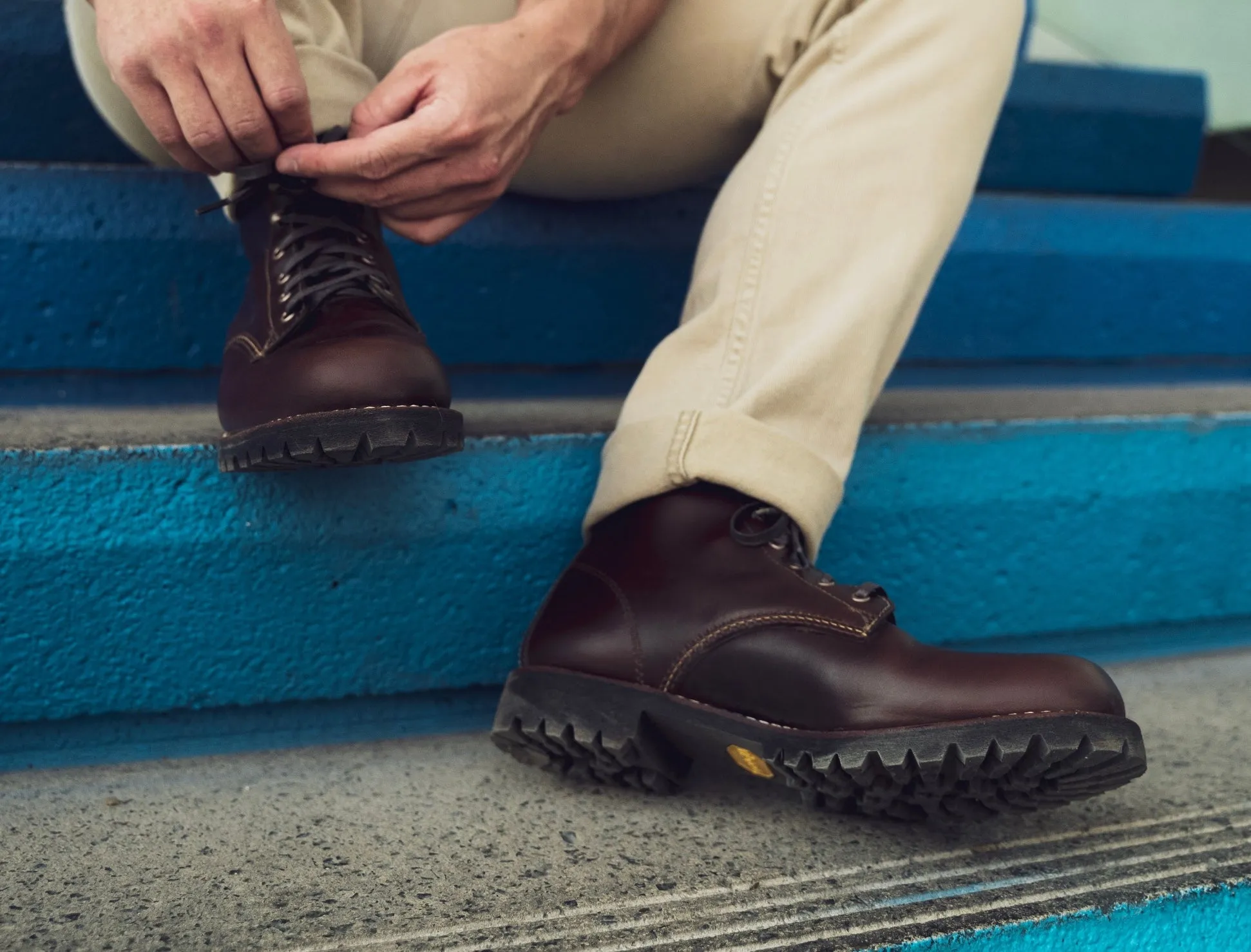 【Wolverine 1000 Mile】戶外用大底 哈瓦那棕色／Plain-Toe Rugged Boot