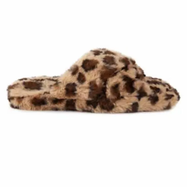 Women's CrissCross Flats Fuzzy Furry Slippers