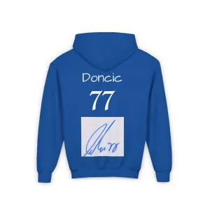 Youth Heavy Blend Hooded Sweatshirt - Jacey Apparel Basketball Hoodie with Luka Doncic